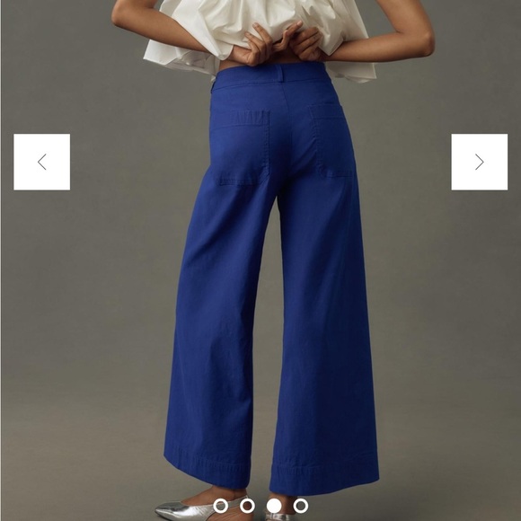 Maeve Wide-Leg Pants in Cobalt Blue - Picture 2 of 8